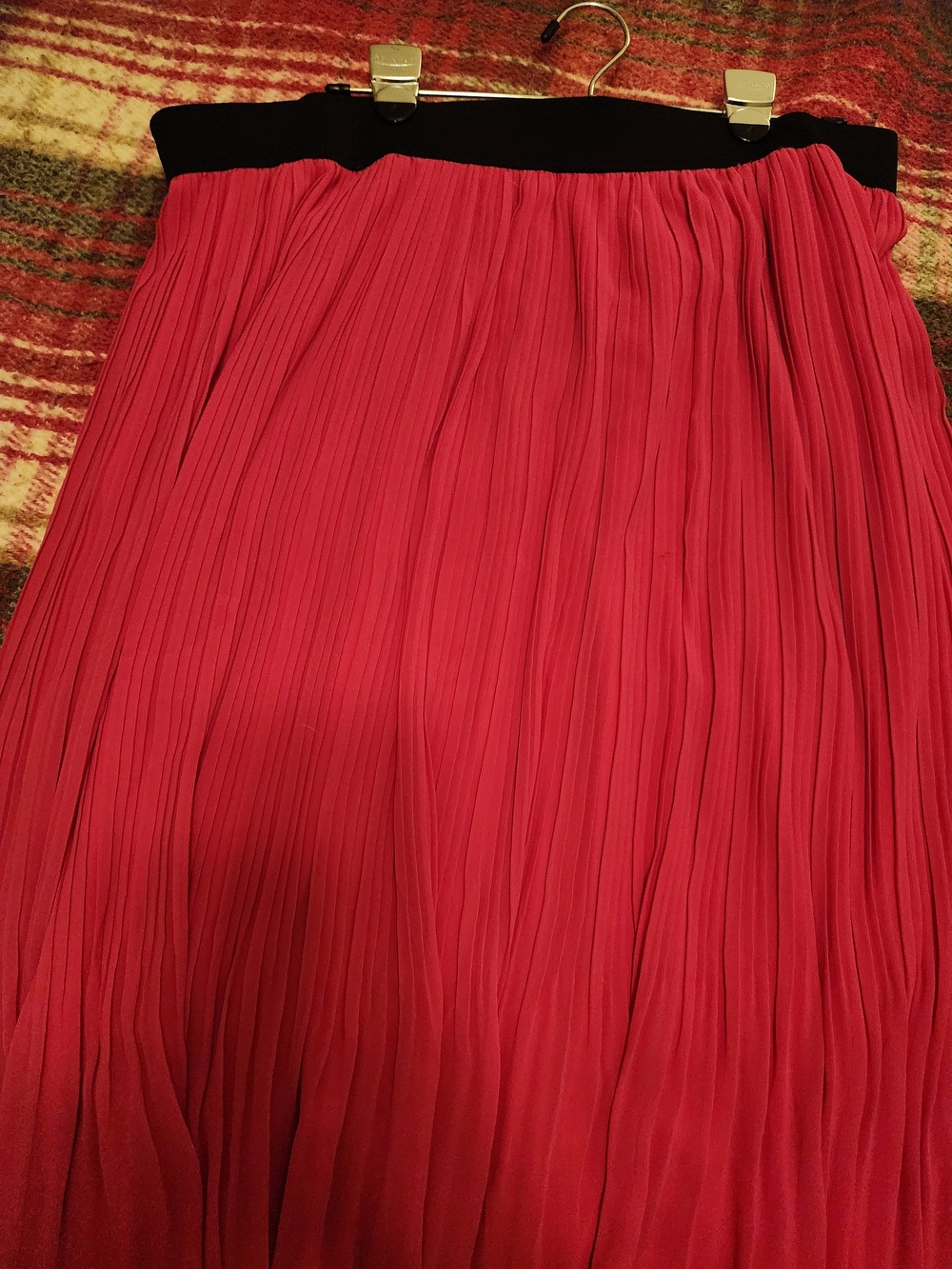 torrid Hot Pink Pleated Skirt with Black Waistband - Picture 2 of 7